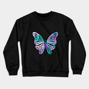 Butterfly Animal Color Wild Forest Nature Chrome Graphic Crewneck Sweatshirt